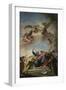 Christ Giving the Keys of Paradise to St. Peter-Giovanni Battista Pittoni-Framed Giclee Print