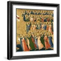 Christ Glorified in the Court of Heaven, Detail of Musical Angels from the Right Hand Side, 1419-35-Fra Angelico-Framed Giclee Print