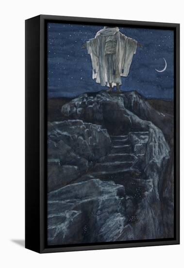 Christ Goes to the Mountain to Pray-James Tissot-Framed Stretched Canvas