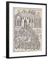 Christ Greeting a Pilgrim, C.1491-Michael Wolgemut-Framed Giclee Print