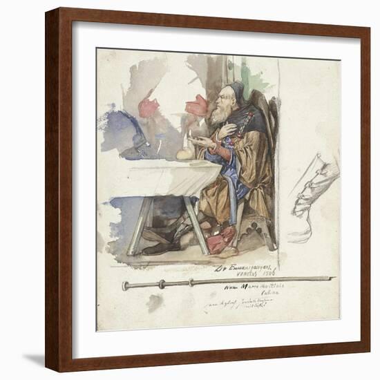 Christ Having Dinner at Emmaus-Marco Marziale-Framed Art Print