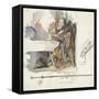 Christ Having Dinner at Emmaus-Marco Marziale-Framed Stretched Canvas