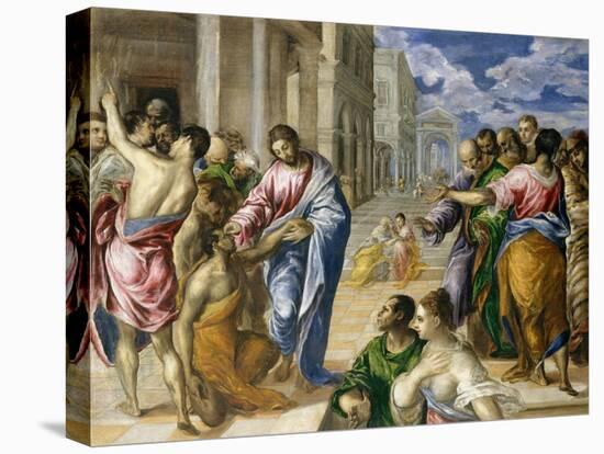 Christ Healing the Blind, c.1570-El Greco-Stretched Canvas