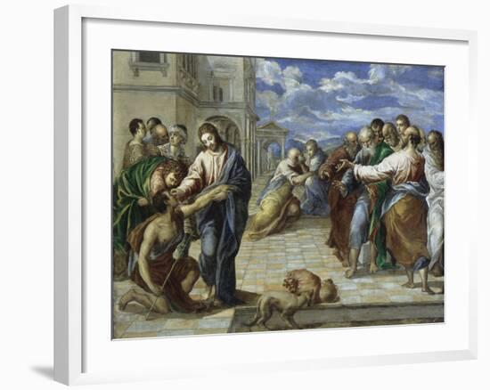 Christ Healing the Blind-El Greco-Framed Giclee Print