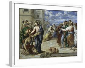 Christ Healing the Blind-El Greco-Framed Giclee Print