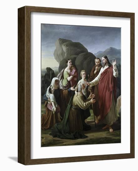 Christ Healing the Blind-Martinus Rorbye-Framed Giclee Print