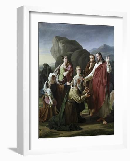 Christ Healing the Blind-Martinus Rorbye-Framed Giclee Print