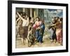 Christ Healing the Blind-El Greco-Framed Art Print