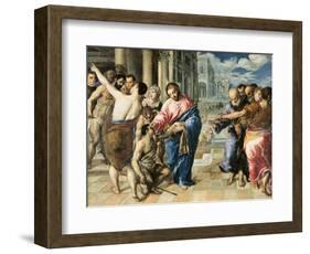 Christ Healing the Blind-El Greco-Framed Art Print