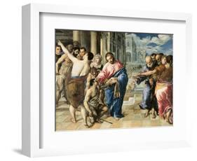 Christ Healing the Blind-El Greco-Framed Art Print