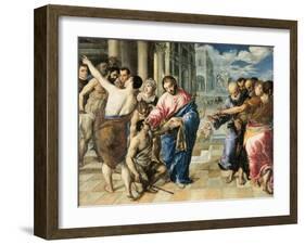 Christ Healing the Blind-El Greco-Framed Art Print