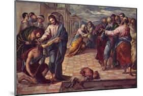 Christ Healing the Blind-El Greco-Mounted Art Print