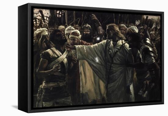 Christ Healing the Ear of Malchus-James Tissot-Framed Stretched Canvas