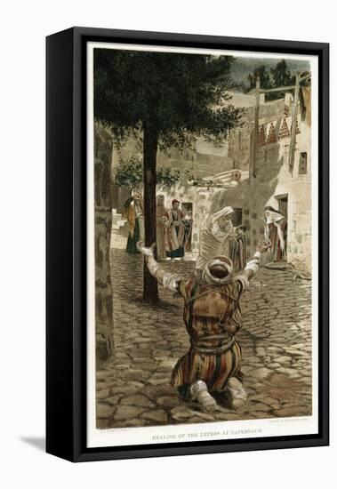 Christ Healing the Lepers at Capernaum, C1890-James Jacques Joseph Tissot-Framed Stretched Canvas