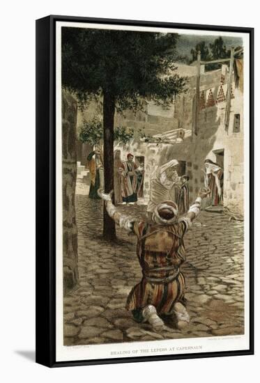 Christ Healing the Lepers at Capernaum, C1890-James Jacques Joseph Tissot-Framed Stretched Canvas