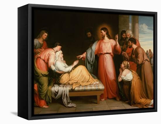 Christ Healing the Mother of Simon Peter-John Bridges-Framed Stretched Canvas