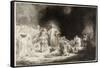 Christ Healing the Sick (The Hundred Guilder Prin)-Rembrandt van Rijn-Framed Stretched Canvas