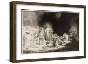 Christ Healing the Sick (The Hundred Guilder Prin)-Rembrandt van Rijn-Framed Giclee Print