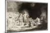 Christ Healing the Sick (The Hundred Guilder Prin)-Rembrandt van Rijn-Mounted Giclee Print