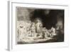 Christ Healing the Sick (The Hundred Guilder Prin)-Rembrandt van Rijn-Framed Giclee Print