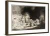 Christ Healing the Sick (The Hundred Guilder Prin)-Rembrandt van Rijn-Framed Giclee Print