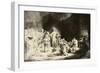 Christ Healing the Sick, 'The Hundred Guilder Print', C. 1649-Rembrandt van Rijn-Framed Giclee Print