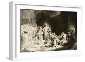 Christ Healing the Sick, 'The Hundred Guilder Print', C. 1649-Rembrandt van Rijn-Framed Giclee Print