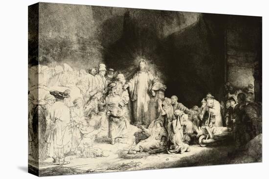Christ Healing the Sick, 'The Hundred Guilder Print', C. 1649-Rembrandt van Rijn-Stretched Canvas