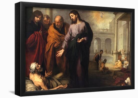 Christ Heals the Paralytic by Murillo Art Print Poster-null-Framed Poster