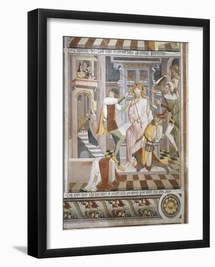 Christ Humiliated by Herod, Scene from Christ's Passion, Fresco, 1492-Giovanni Canavesio-Framed Giclee Print