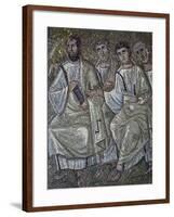 Christ in College of Apostles, Detail from Mosaics in Chapel of Saint Aquilino-null-Framed Giclee Print