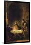 Christ in Emmaus-Rembrandt van Rijn-Framed Art Print