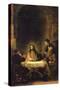 Christ in Emmaus-Rembrandt van Rijn-Stretched Canvas