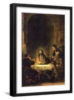 Christ in Emmaus-Rembrandt van Rijn-Framed Art Print