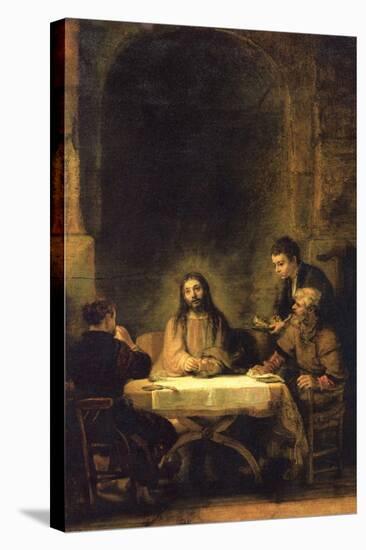 Christ in Emmaus-Rembrandt van Rijn-Stretched Canvas