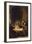 Christ in Emmaus-Rembrandt van Rijn-Framed Art Print