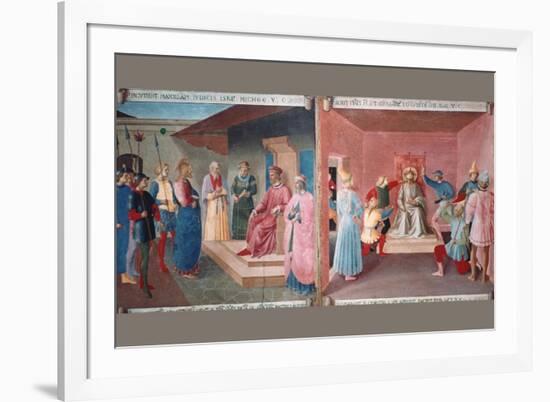 Christ in Front of Pilate-Fra Angelico-Framed Art Print