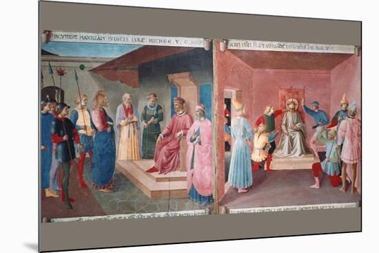 Christ in Front of Pilate-Fra Angelico-Mounted Art Print