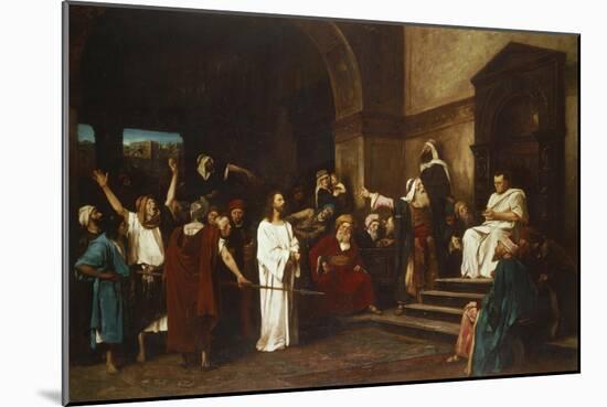 Christ in Front of Pontius Pilate, 1881-Mihaly Munkacsy-Mounted Giclee Print