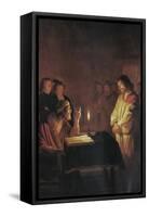 Christ in Front of the High Priest-Gerrit van Honthorst-Framed Stretched Canvas