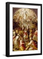 Christ in Glory with Sts Agnes and Helena, 16th Century-Giovanni Battista Naldini-Framed Giclee Print