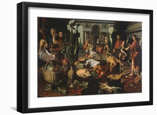 Christ in House of Martha and Mary-Pieter Aertsen-Framed Giclee Print