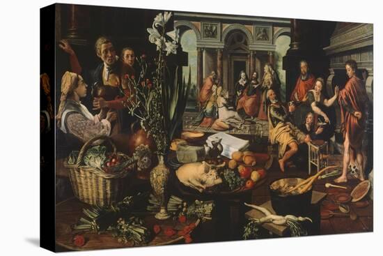 Christ in House of Martha and Mary-Pieter Aertsen-Stretched Canvas