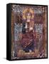 Christ in Majesty - Carolingian Illumination, 8Th Cent.-null-Framed Stretched Canvas