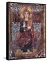 Christ in Majesty - Carolingian Illumination, 8Th Cent.-null-Framed Stretched Canvas