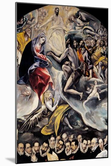 Christ in Piet Between Saints Christopher and Anthony the Abbot-El Greco-Mounted Art Print
