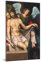 Christ in the Arms of Two Angels (Oil on Panel)-Juan De juanes-Mounted Giclee Print