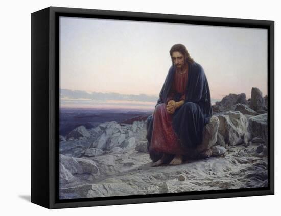 Christ in the Desert, 1872-Iwan Kramskoi-Framed Stretched Canvas