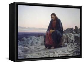 Christ in the Desert, 1872-Iwan Kramskoi-Framed Stretched Canvas