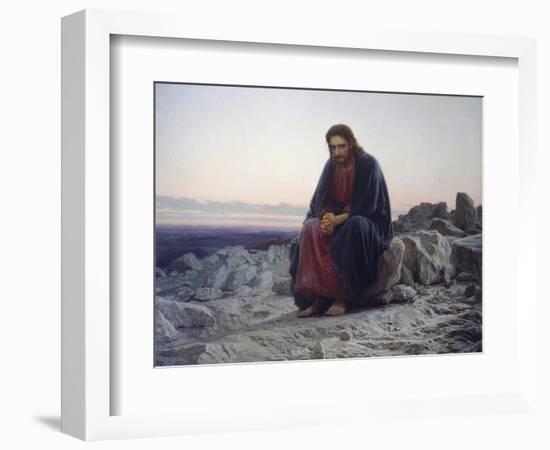 Christ in the Desert, 1872-Iwan Kramskoi-Framed Giclee Print